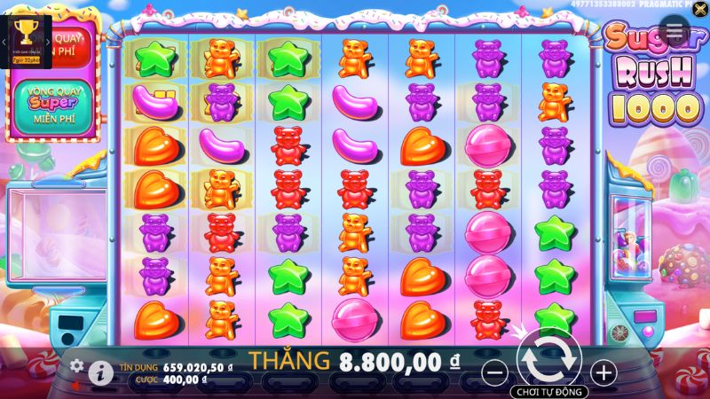 Slotgame Sugar Rush thế giới kẹo ngọt